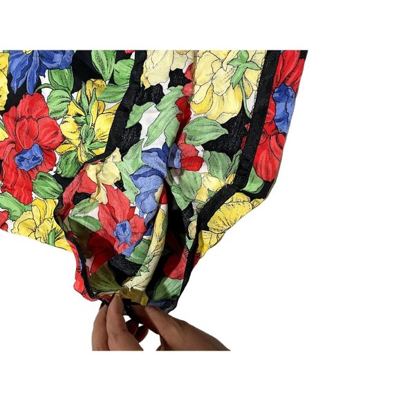 VINTAGE COLORFUL FLORAL MIDI SKIRT SIZE 10 | U1 - Picture 5 of 6